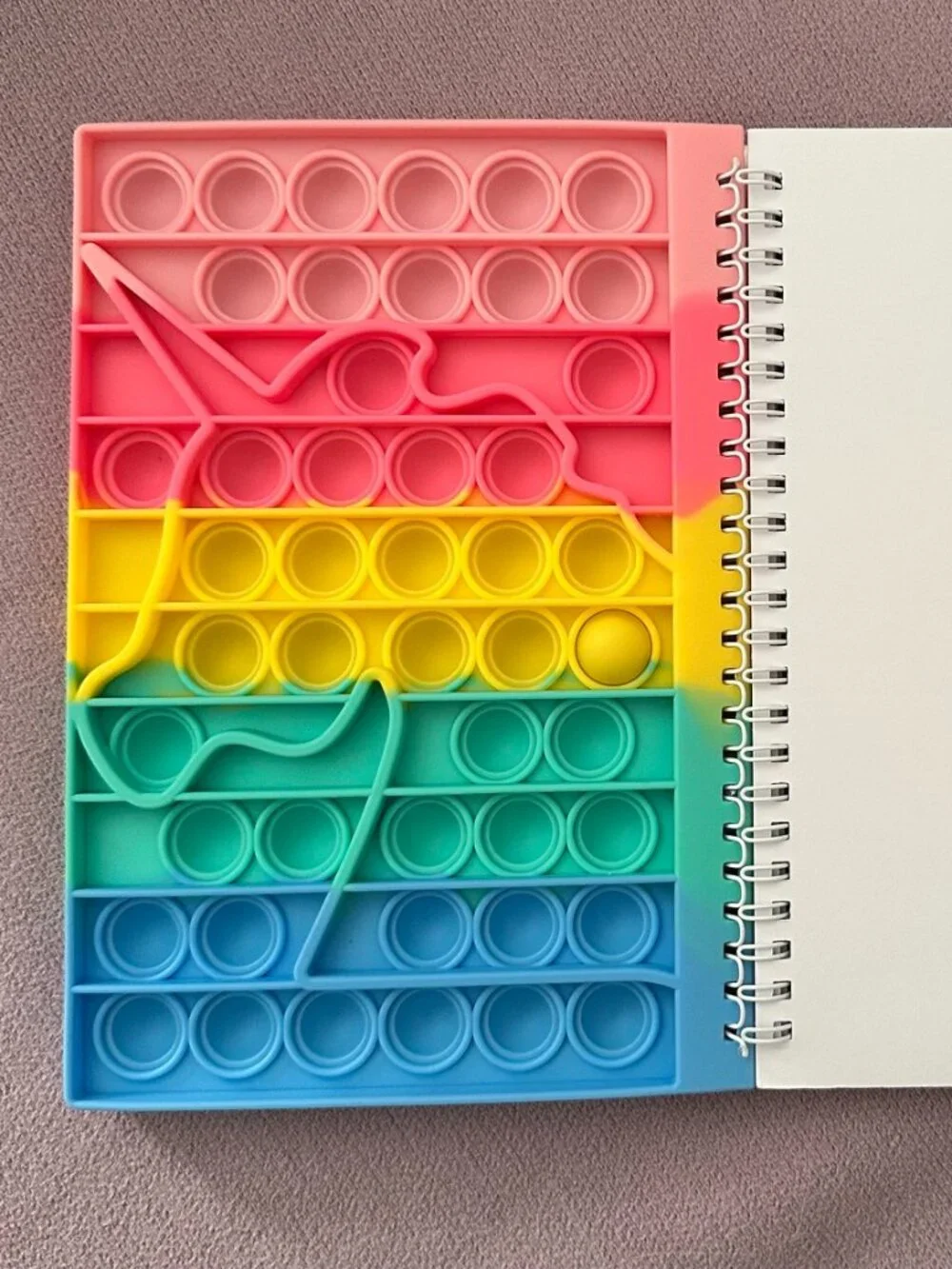 Rainbow Unicorn Fidget Notebook